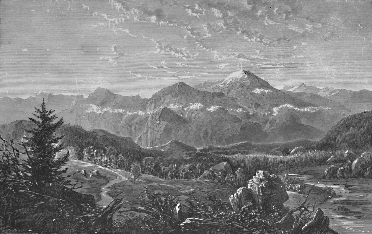 Mount Washington og The White Hills, 1883 af Unbekannt