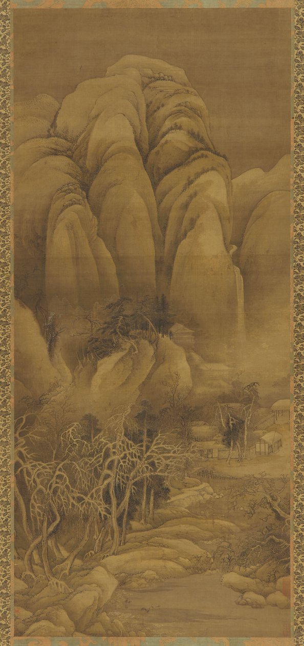Mountain Hamlet efter Snow, Ming eller Qing dynasti, 1600-tallet. af Unbekannt