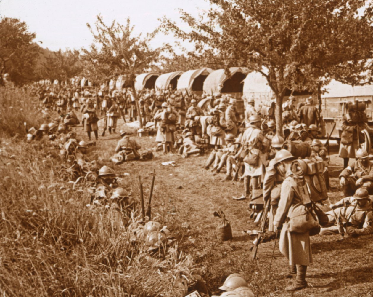 Flytning af vejen til Foix, Frankrig, c1914-c1918 af Unbekannt