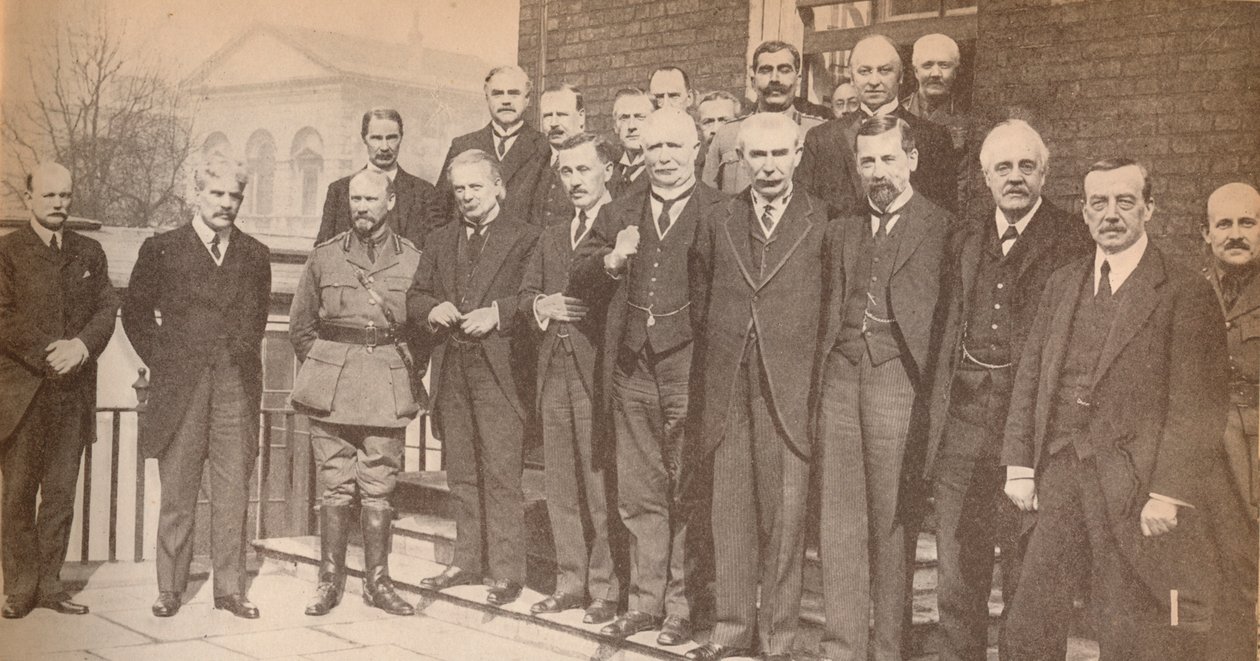 Mr. Lloyd George, premierminister, og nogle af hans kolleger i 1917, c1917, 1935 af Unbekannt