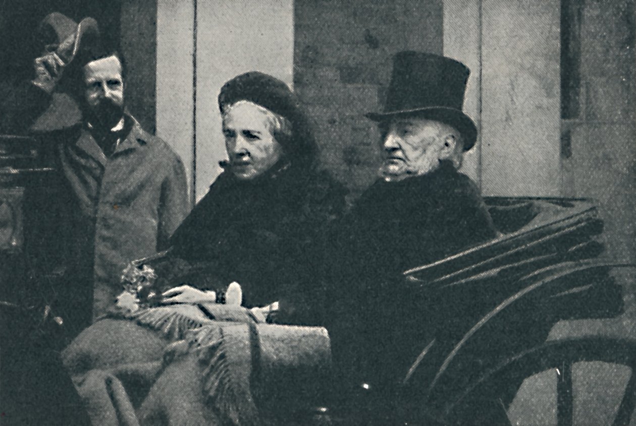 Mr. og Mrs. Gladstone kører gennem Glasgow ved det almindelige valg i 1892, 1900 af Unbekannt