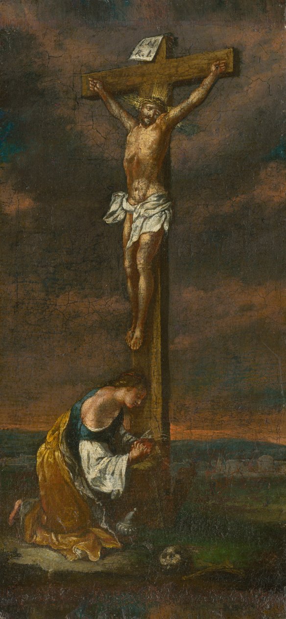 Maria Magdalena under korset af Unbekannt