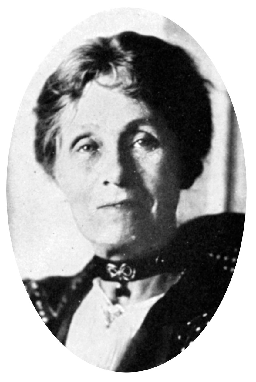 Fru Emmeline Pankhurst, engelsk suffragette, begyndelsen af det 20. århundrede af Unbekannt