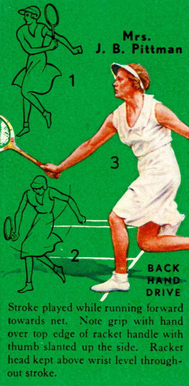 Mrs. J. B. Pittman - Backhand Drive, c1935. af Unbekannt