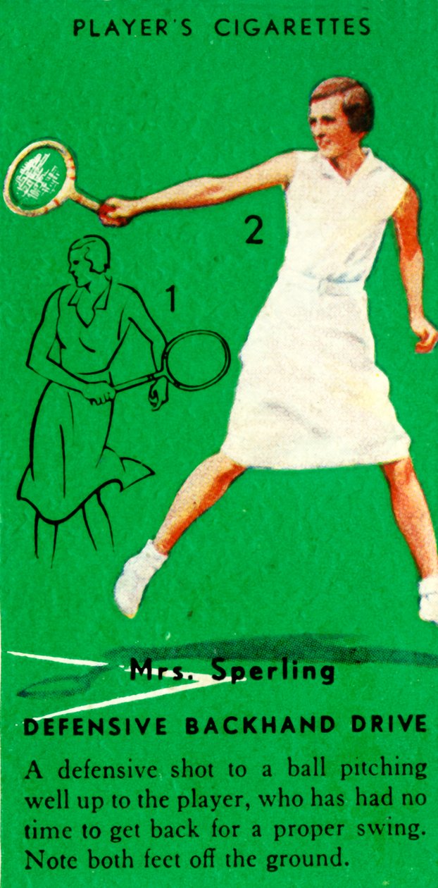 Mrs. Sperling - Defensivt baghåndsdrev, c1935. af Unbekannt