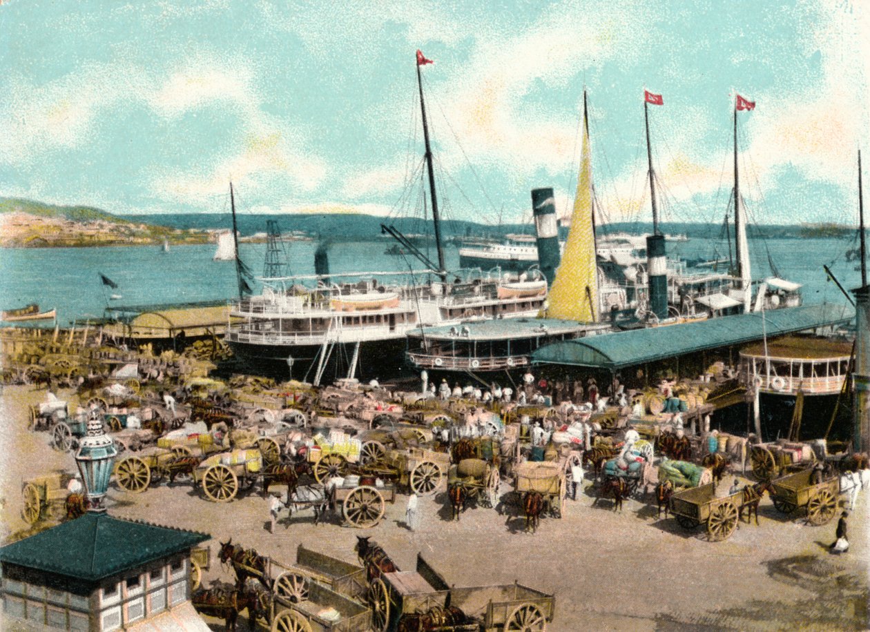 Muelle de Luz havn med færger, Havana, Cuba, 1904 af Unbekannt