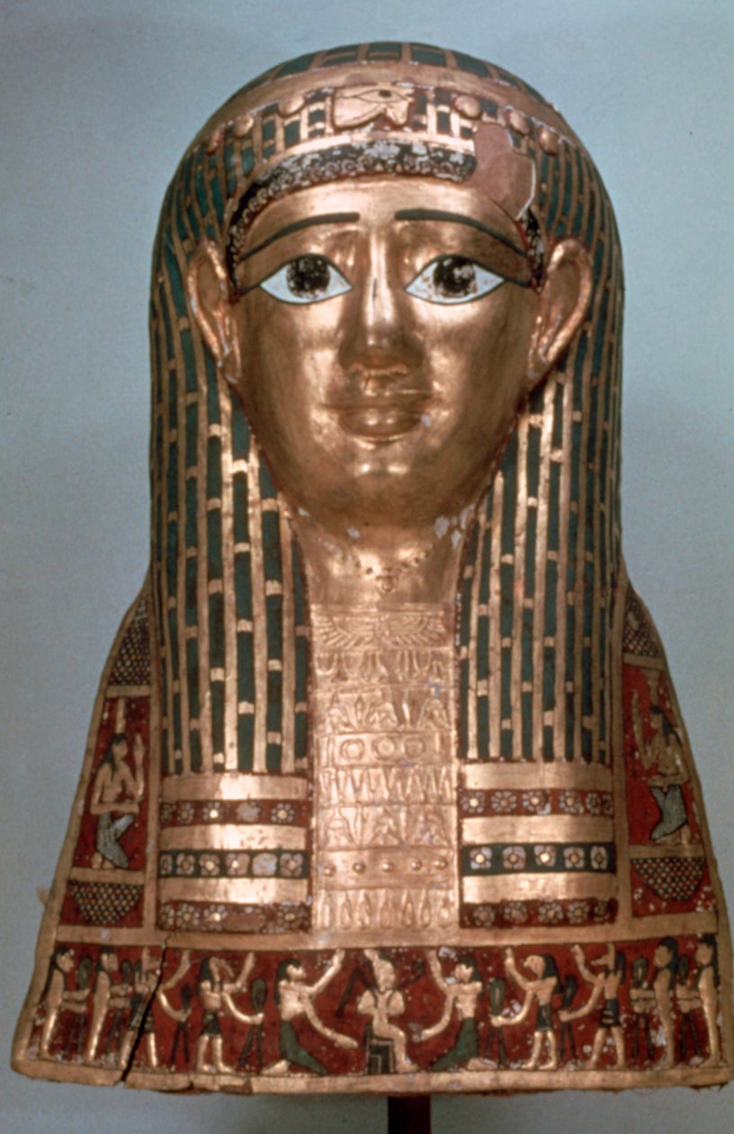 Mumiemaske af en dame, sen periode, 1085-332 f.Kr af Unbekannt