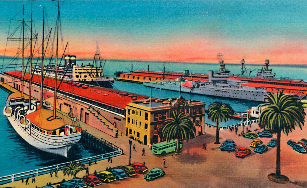 Kommunale moler. San Diego, Californien, c1941 af Unbekannt