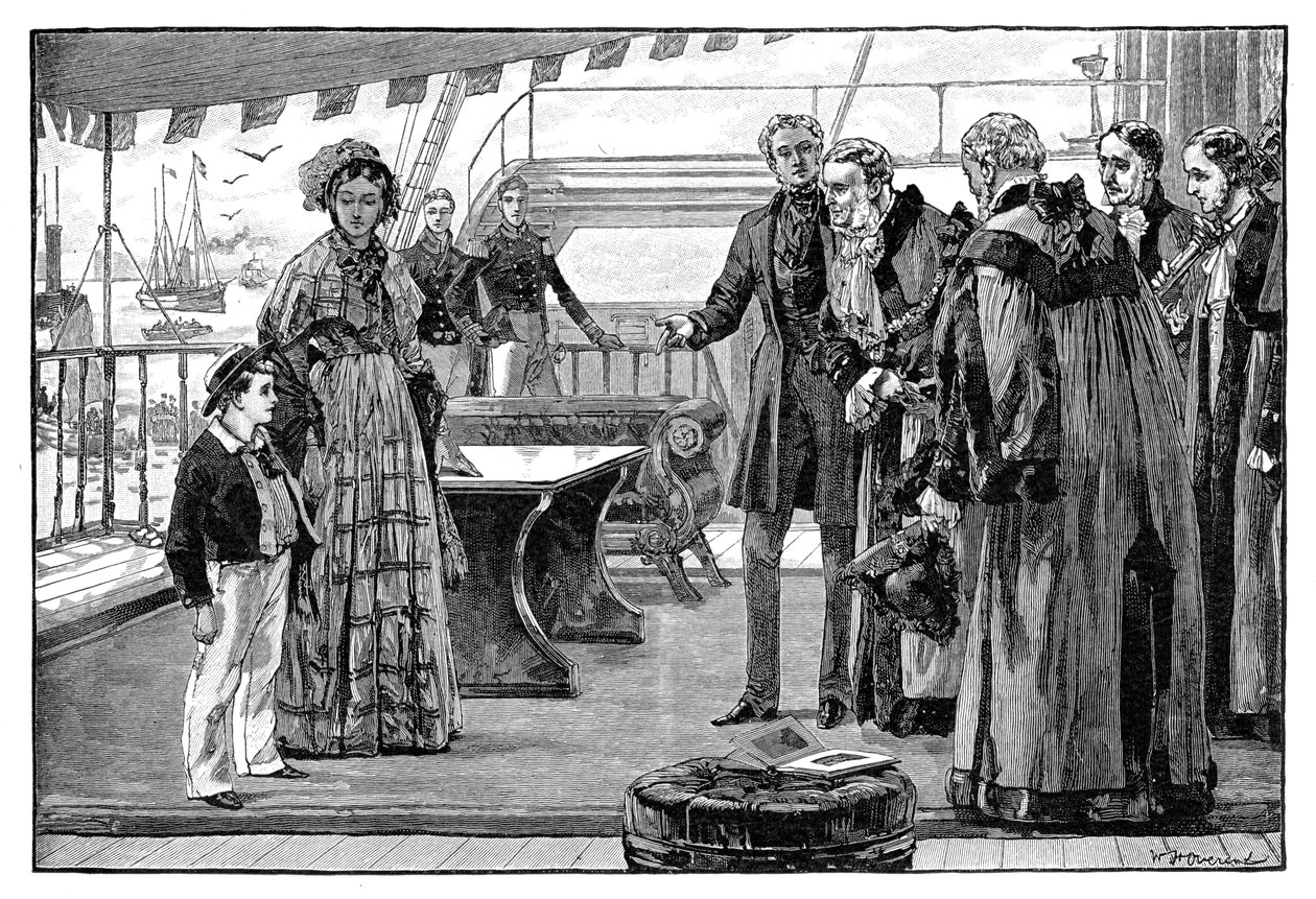 Kommunale dignitærer introduceret til Prince of Wales, c1840