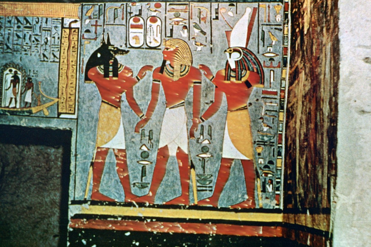 Vægmaleri fra de adeliges grave, Theben, Luxor, Egypten af Unbekannt