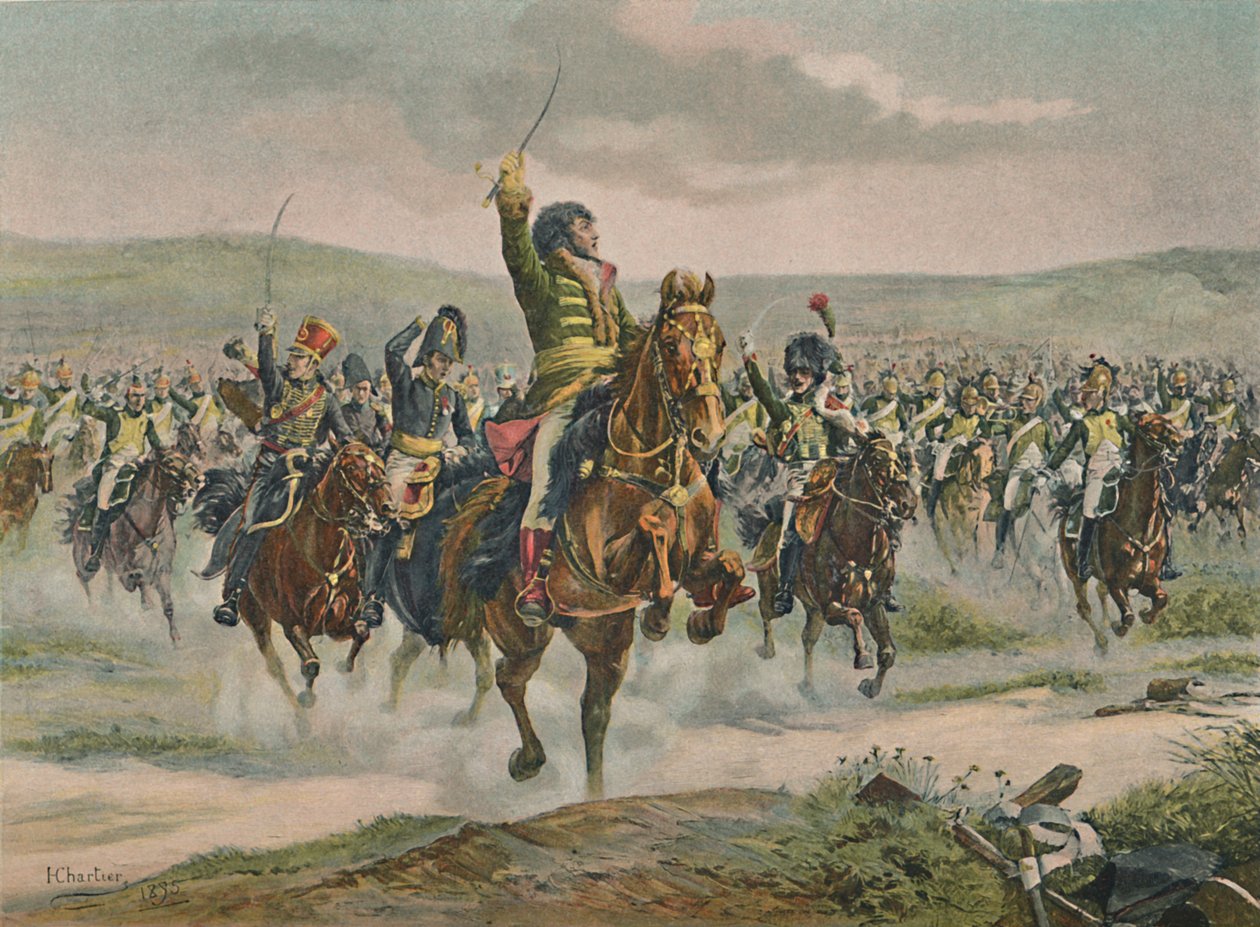 Murat leder kavaleriet i Jena, 14. oktober 1806, 1896 af Unbekannt