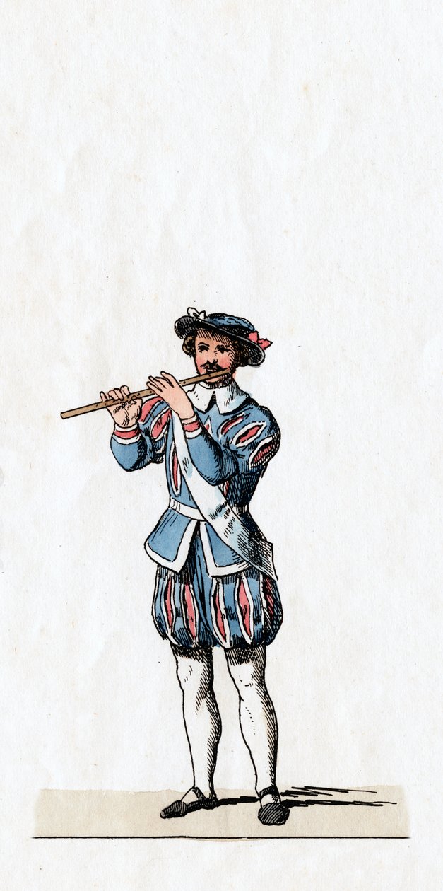 Musiker, kostumedesign til Shakespeares skuespil, Henry VIII, 1800-tallet af Unbekannt