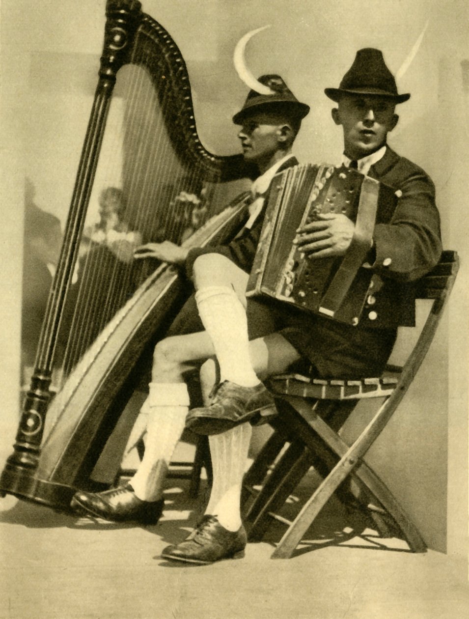 Musikere, Tyrol, Østrig, c1935. af Unbekannt