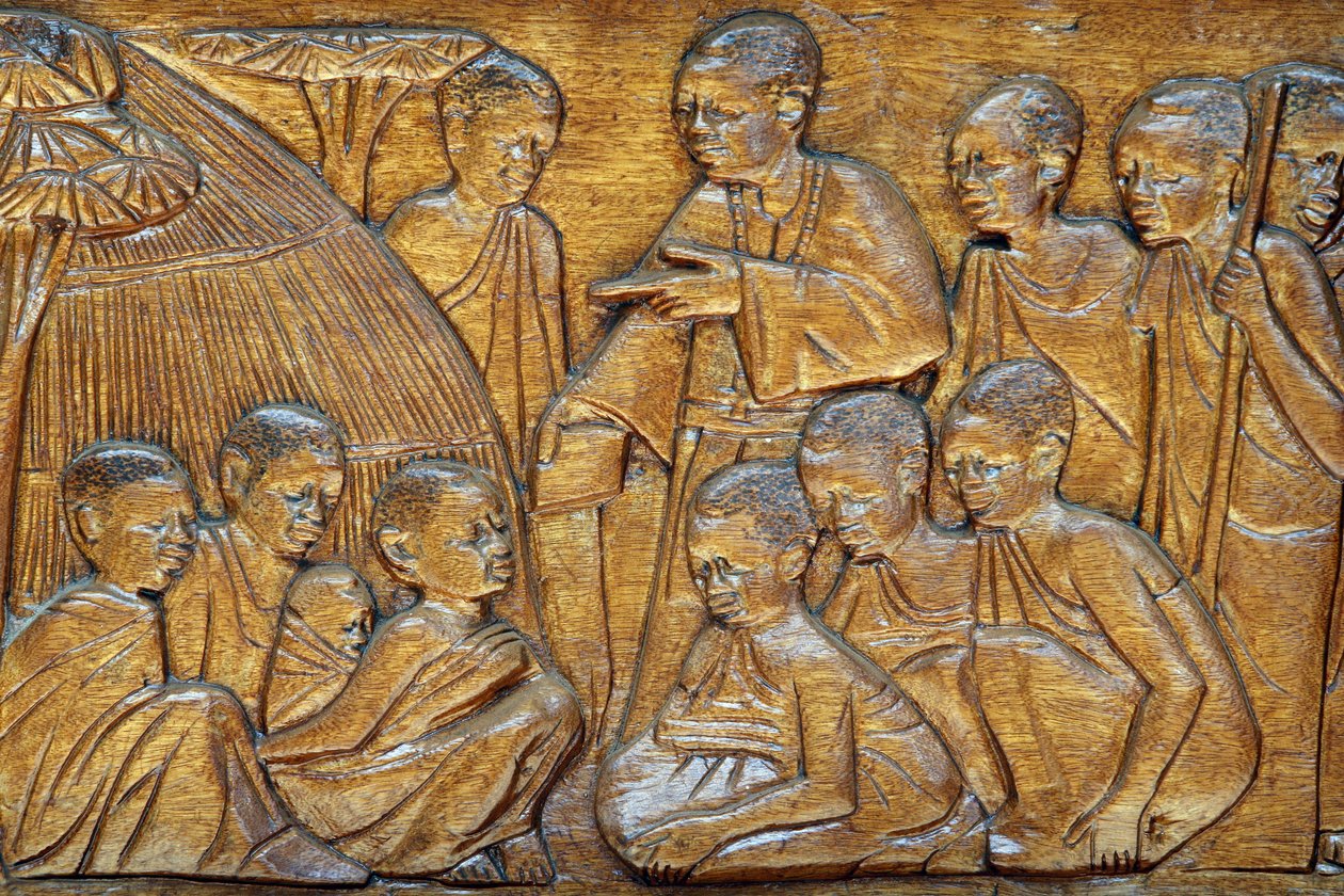 Namugongo katolske martyrhelligdom, Kampala. Kirkedørrelief, 20160217, Kampala, Uganda af Unbekannt