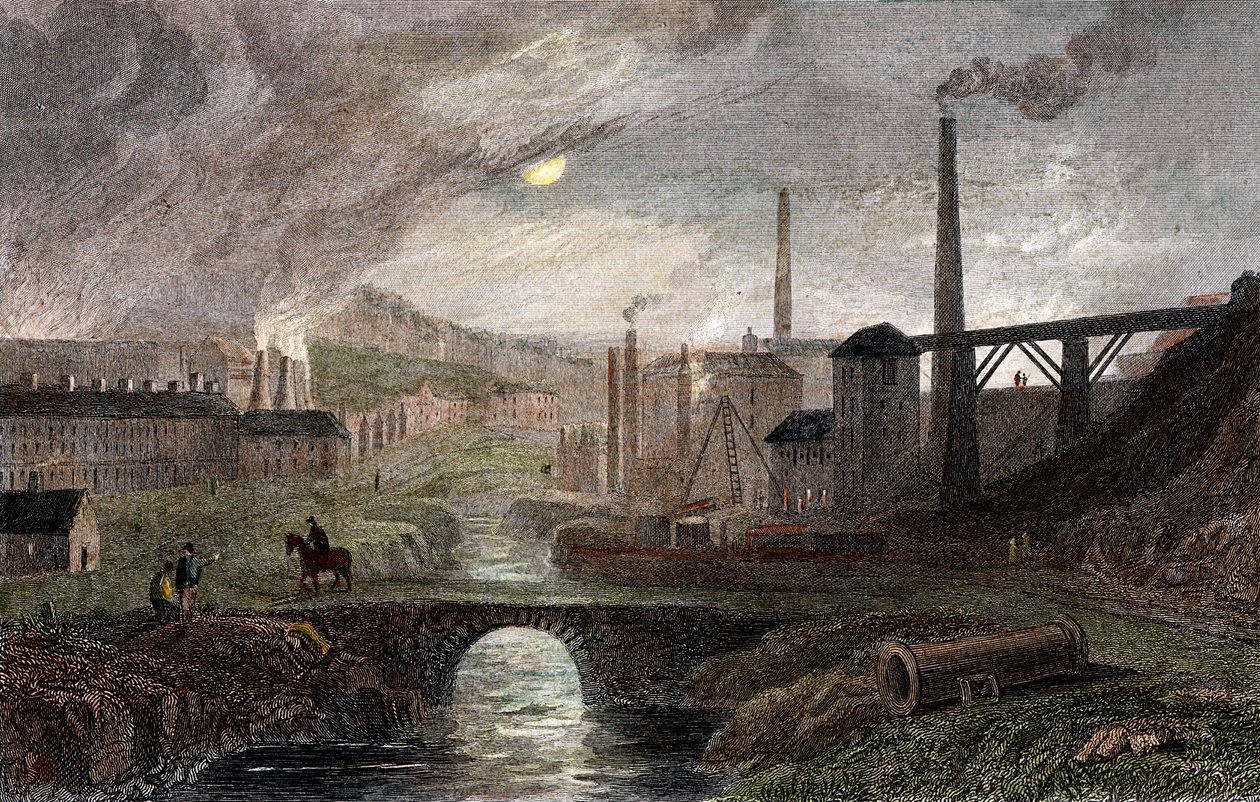 Nant-y-Glow Iron Works, Monmouthshire, Wales, c1780, c1830 af Unbekannt