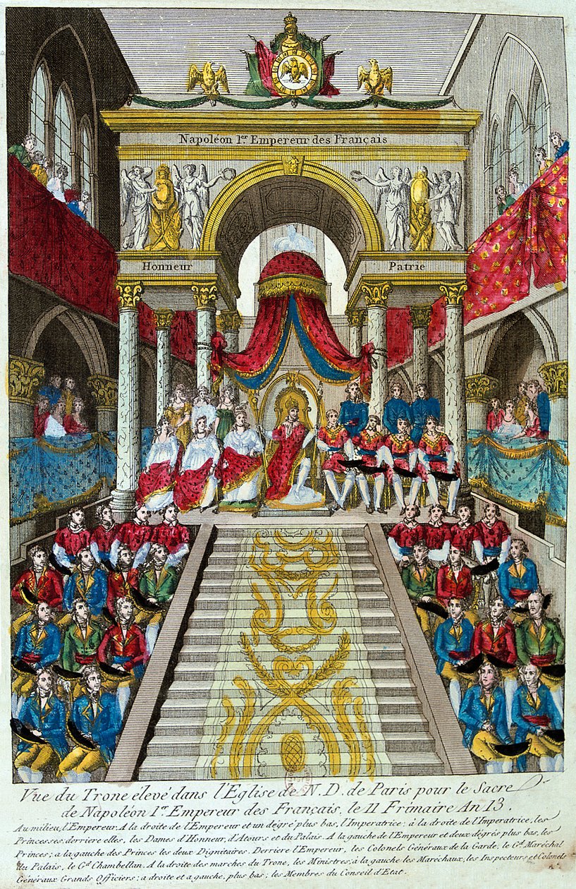 Napoleon Bonaparte krones til kejser Napoleon I, 2. december 1804, 1800-tallet af Unbekannt
