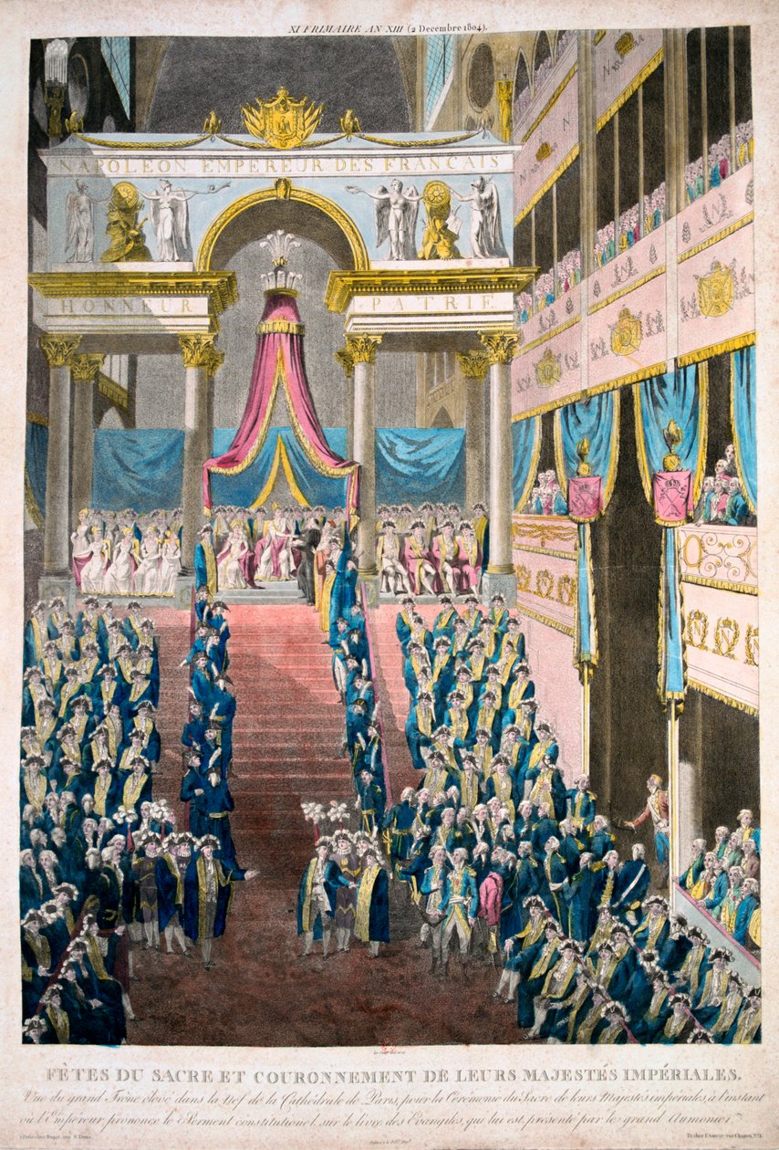 Napoleon Bonaparte krones til kejser Napoleon I, 2. december 1804, 1800-tallet af Unbekannt