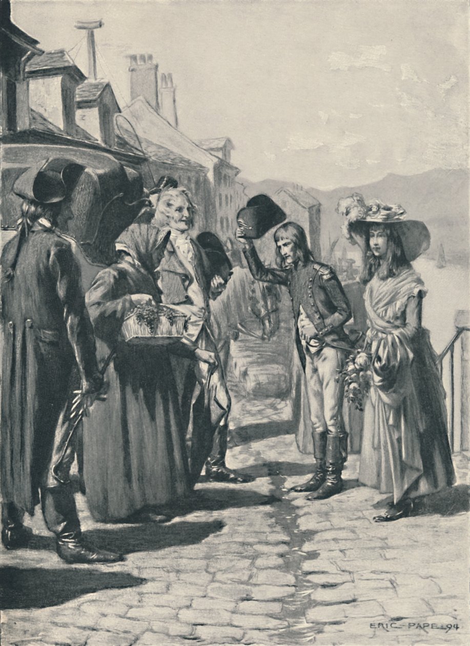 Napoleon på vej til Korsika med sin søster Elisa, 1894, 1896 af Unbekannt