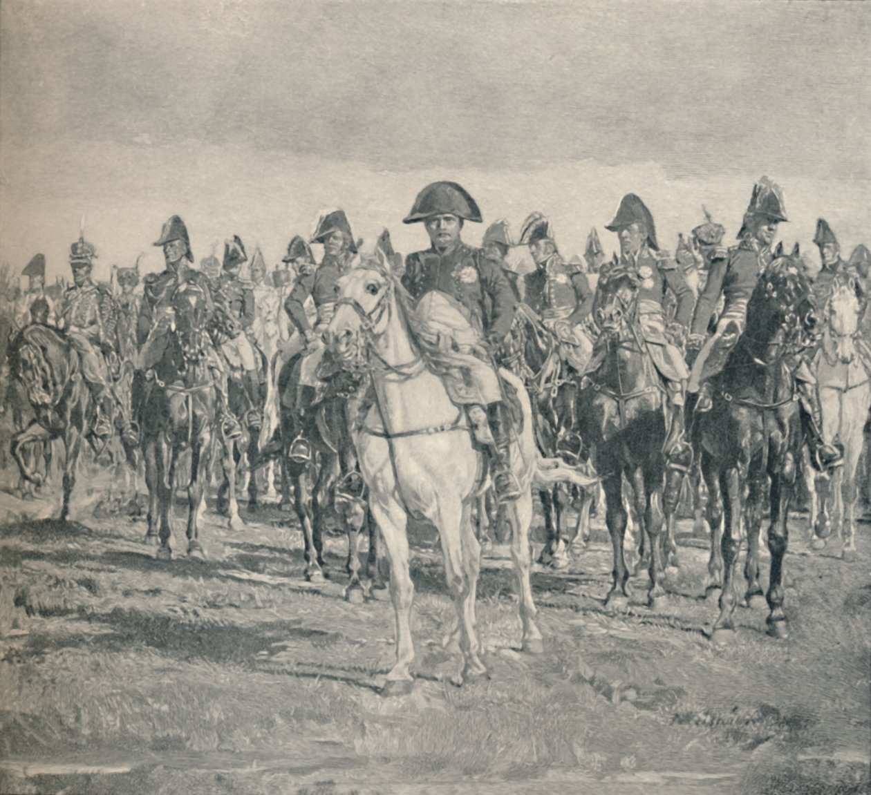 Napoleon og hans stab, 1896 af Unbekannt