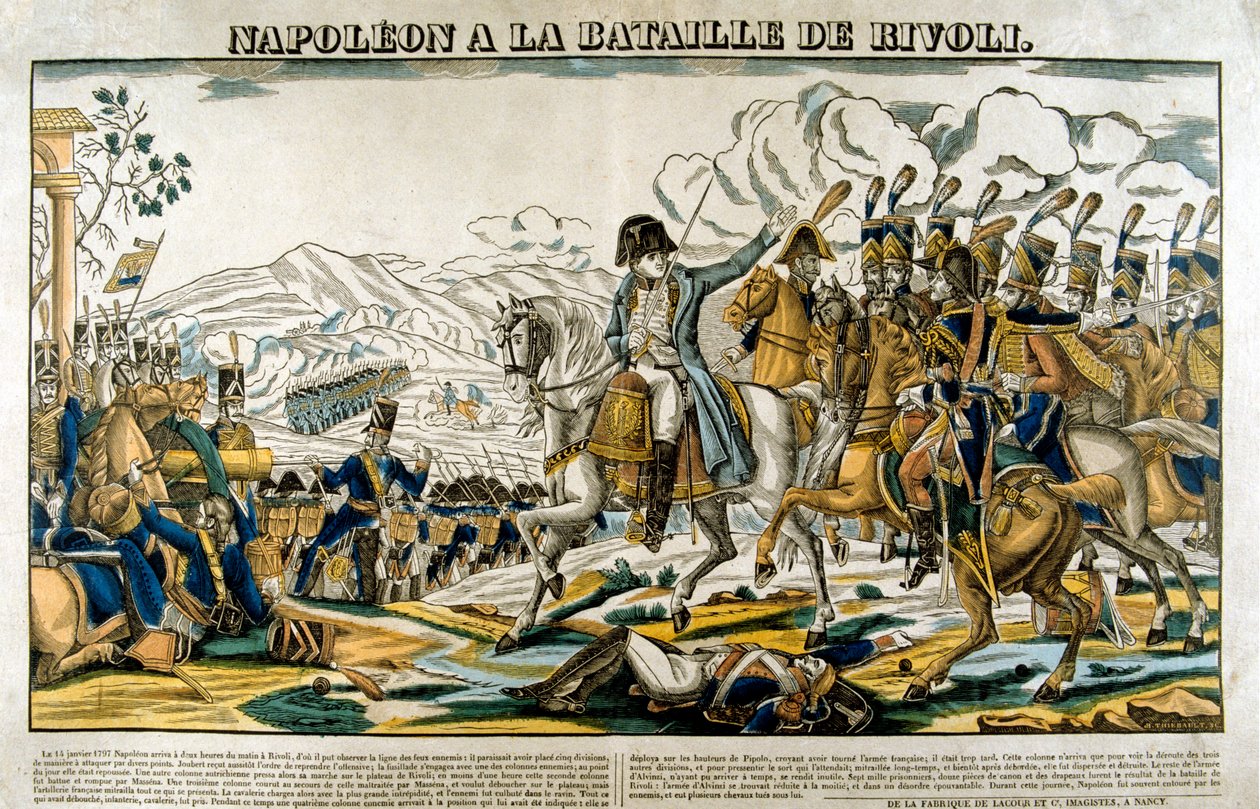Napoleon i slaget ved Rivoli, 14. januar, 1797 af Unbekannt