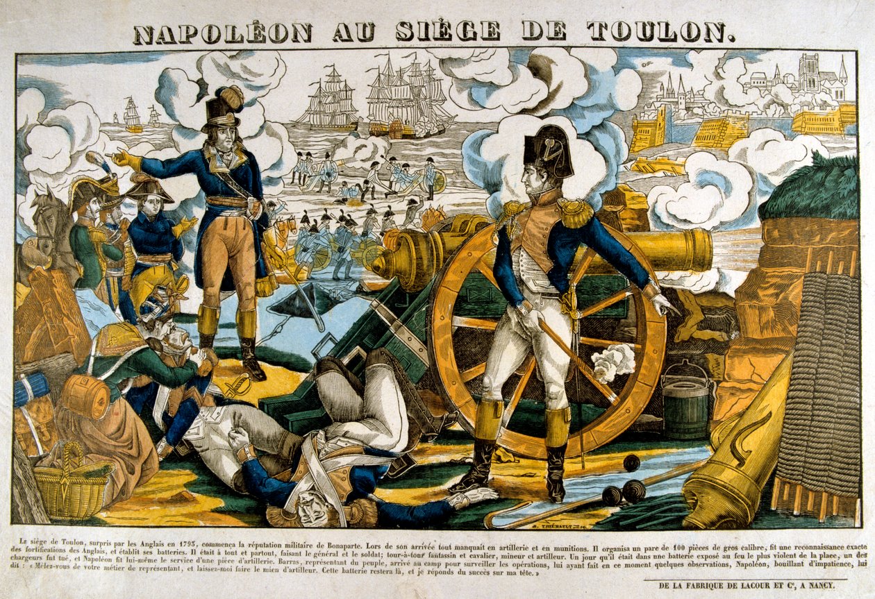 Napoleon ved belejringen af Toulon, 1793, 1800-tallet af Unbekannt