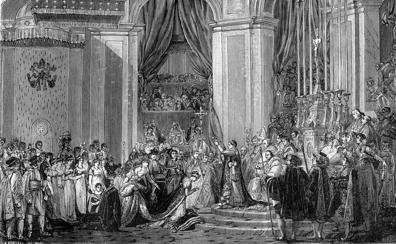 Napoleon kroner kejserinde Josephine, Notre Dame, Paris, 2. december 1804 1882-1884. af Unbekannt