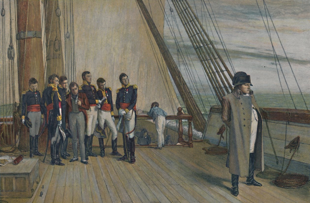 Napoleon ombord på H.M.S. Bellerophon, juli, 1815, 1896. af Unbekannt