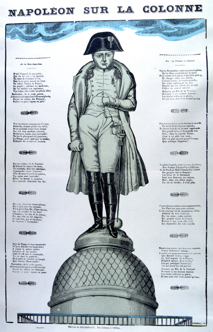 Napoleon på søjlen, 1800-tallet af Unbekannt