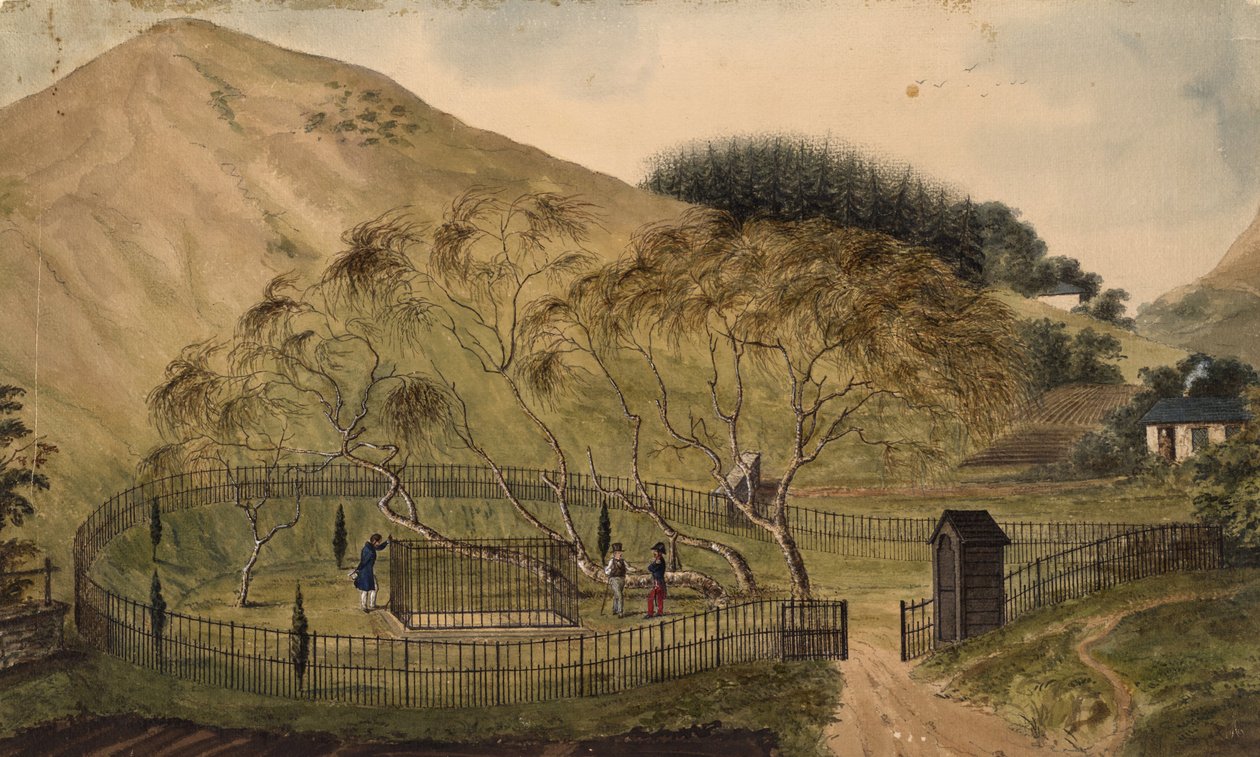 Napoleons gravsted på St. Helena, 1833 af Unbekannt