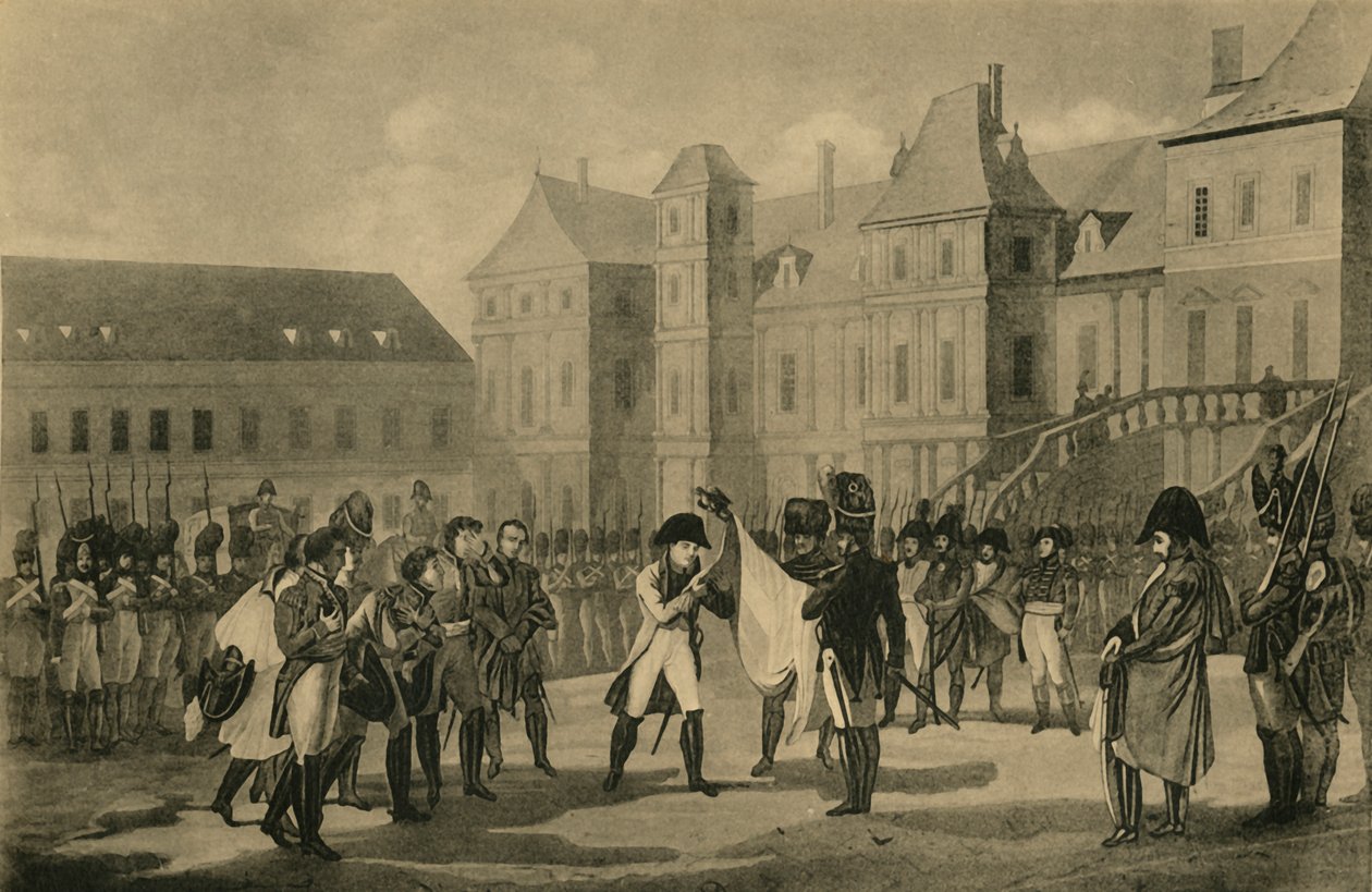 Napoleons afgang fra Fontainebleau, 20. april 1814, 1921. af Unbekannt