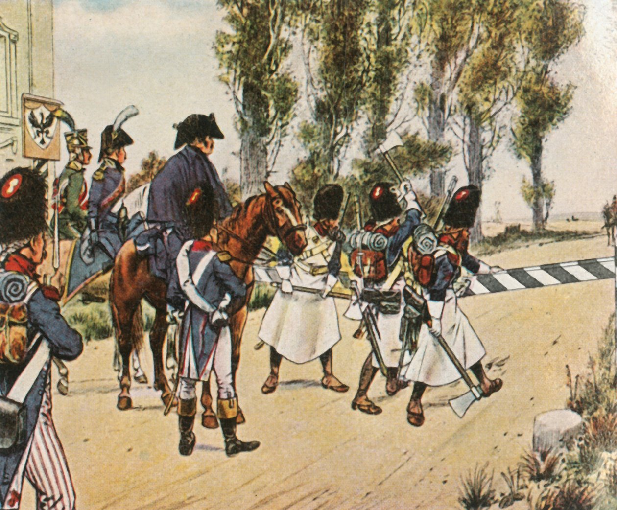 Napoleons tropper under krigen mod Østrig, oktober 1805, 1936. af Unbekannt