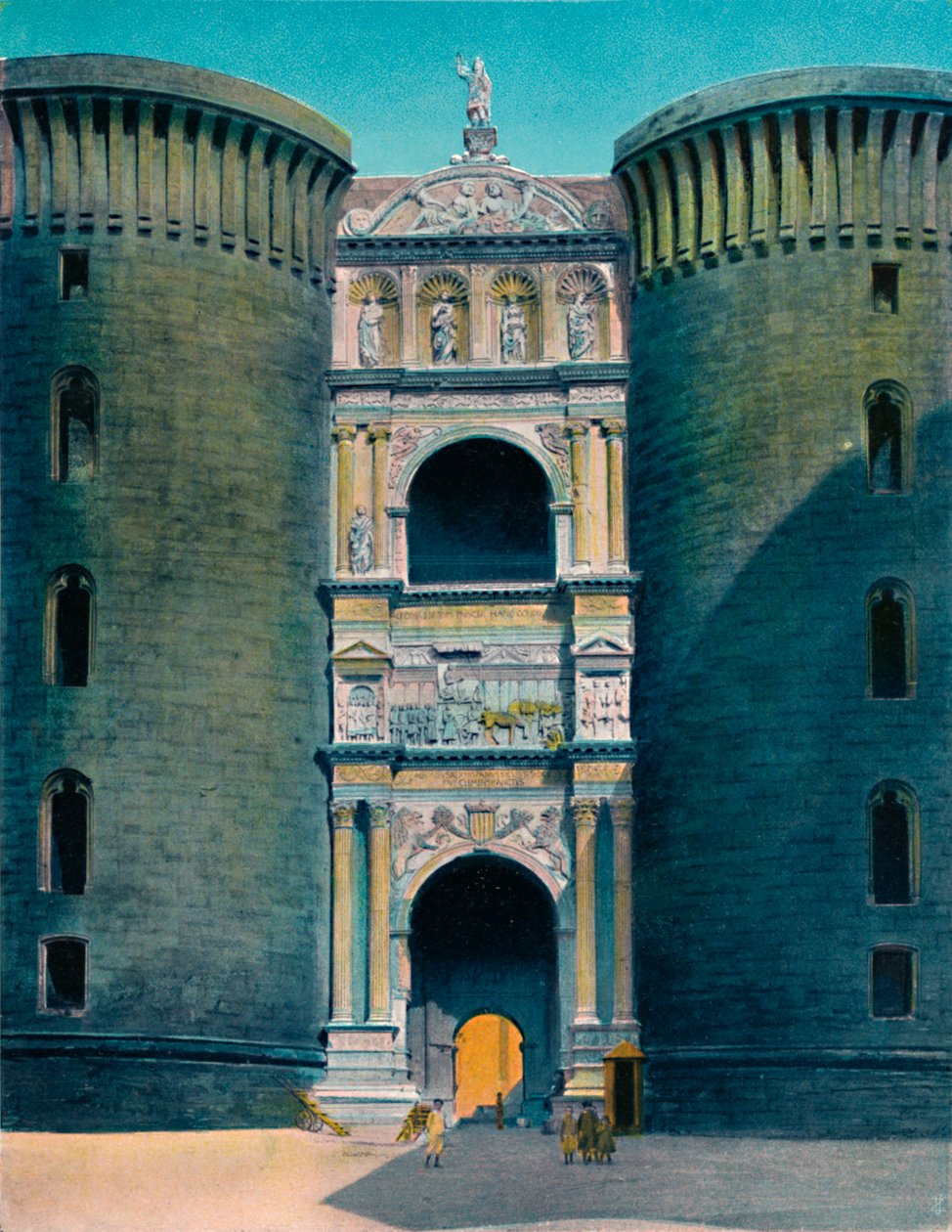 Napoli - Castel Nuovo, Arco DAragona, c1900. af Unbekannt