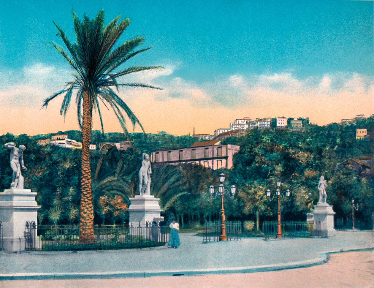 Napoli - Indgang til Villa Comunale, c1900. af Unbekannt