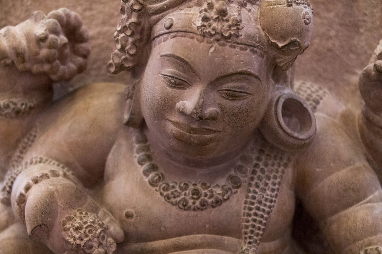 Indiens nationalmuseum, Delhi. Shiva Vamana. Nagpur, Maharashtra. Sten. Detalje fra det 5. århundrede C.E. Indien. af Unbekannt