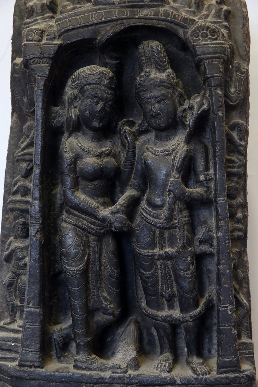 Indiens nationalmuseum, Delhi. Bryllup af Shiva og Parvati. Pala af Unbekannt