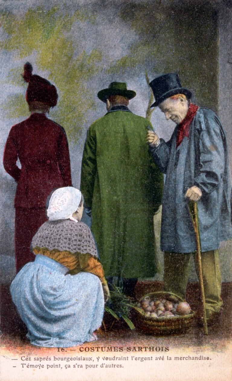 Sarthes indfødte kostume, c1900 af Unbekannt