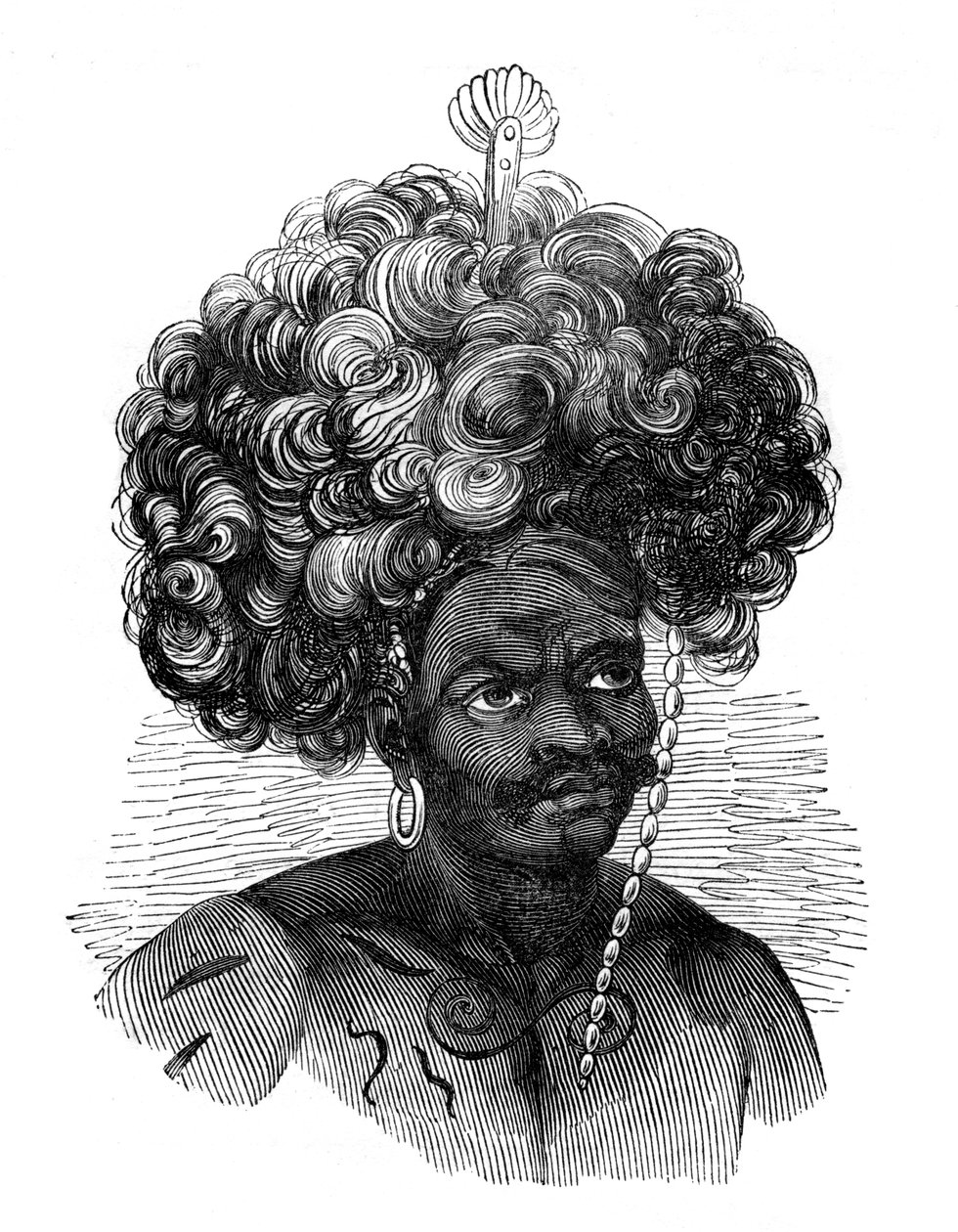 Indfødt af Papua-øerne, 1848 af Unbekannt