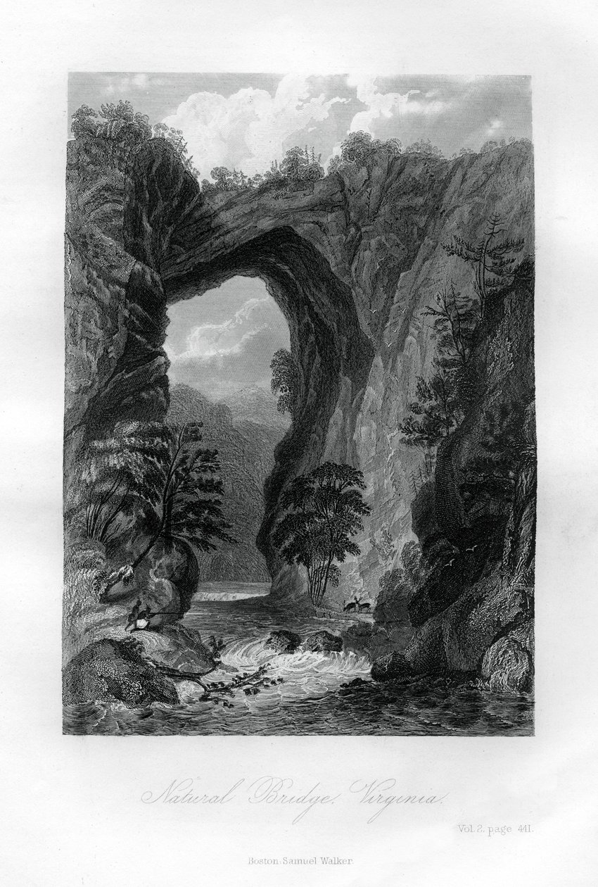 Natural Bridge, Virginia, USA, 1855 af Unbekannt