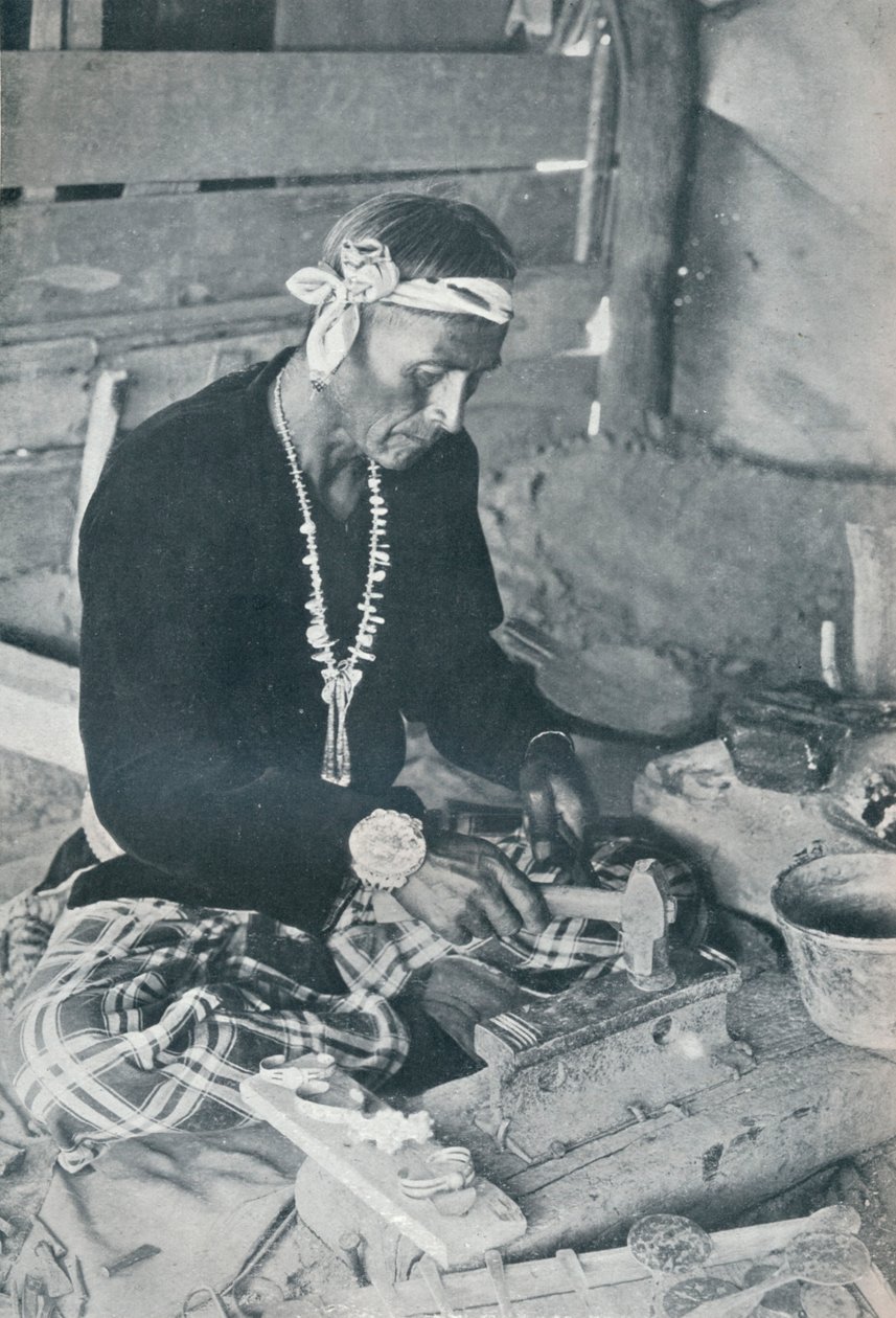 Navajo sølv og turkis smykker, 1931 af Unbekannt