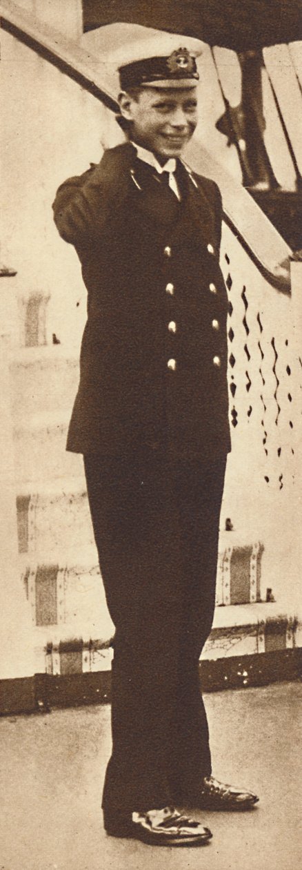Naval kadet Prince Albert i Royal Yacht Victoria and Albert, 1912, 1937 af Unbekannt