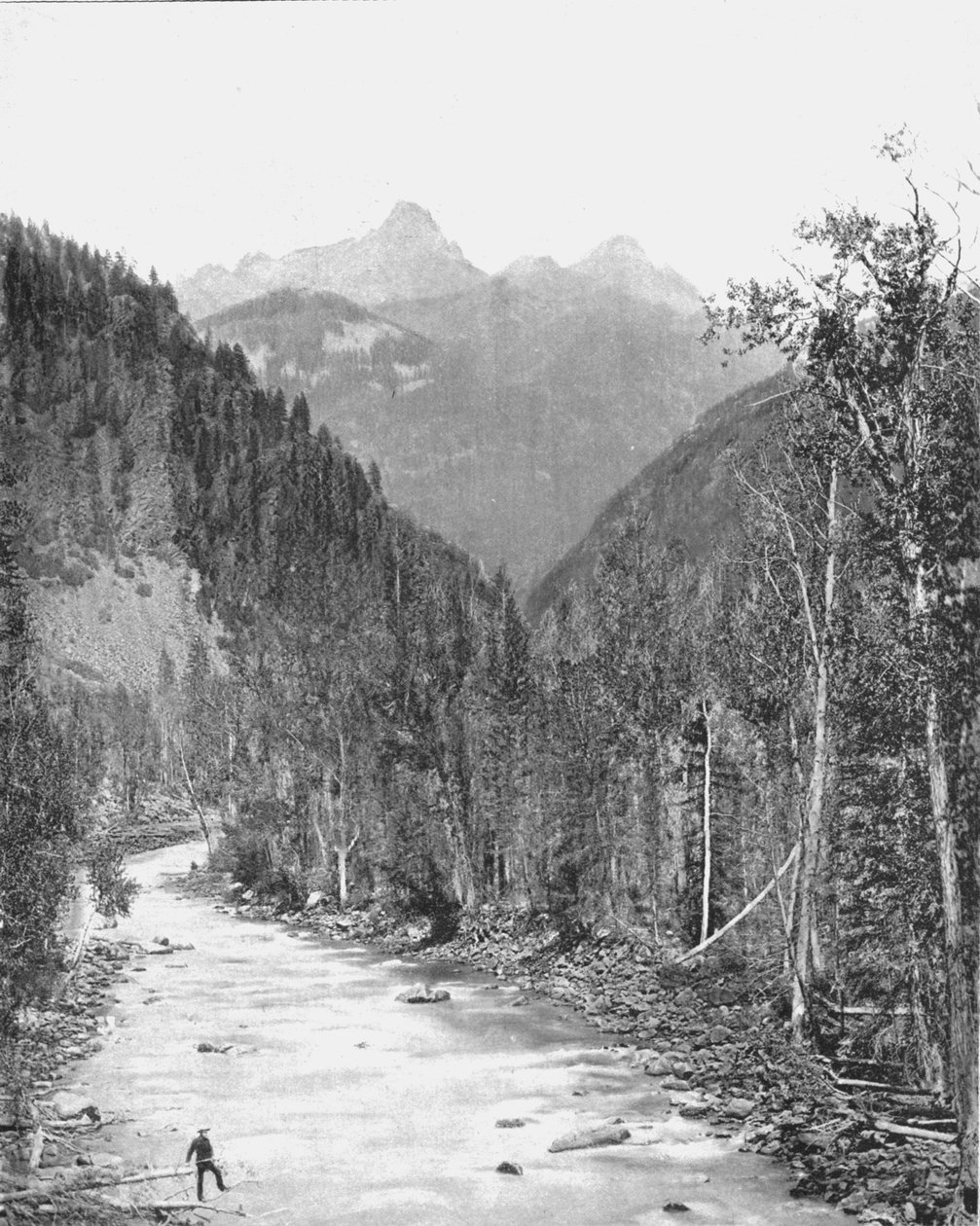Needle Mountains, Canyon i Rio de las Animas, Colorado, USA, c1900. af Unbekannt