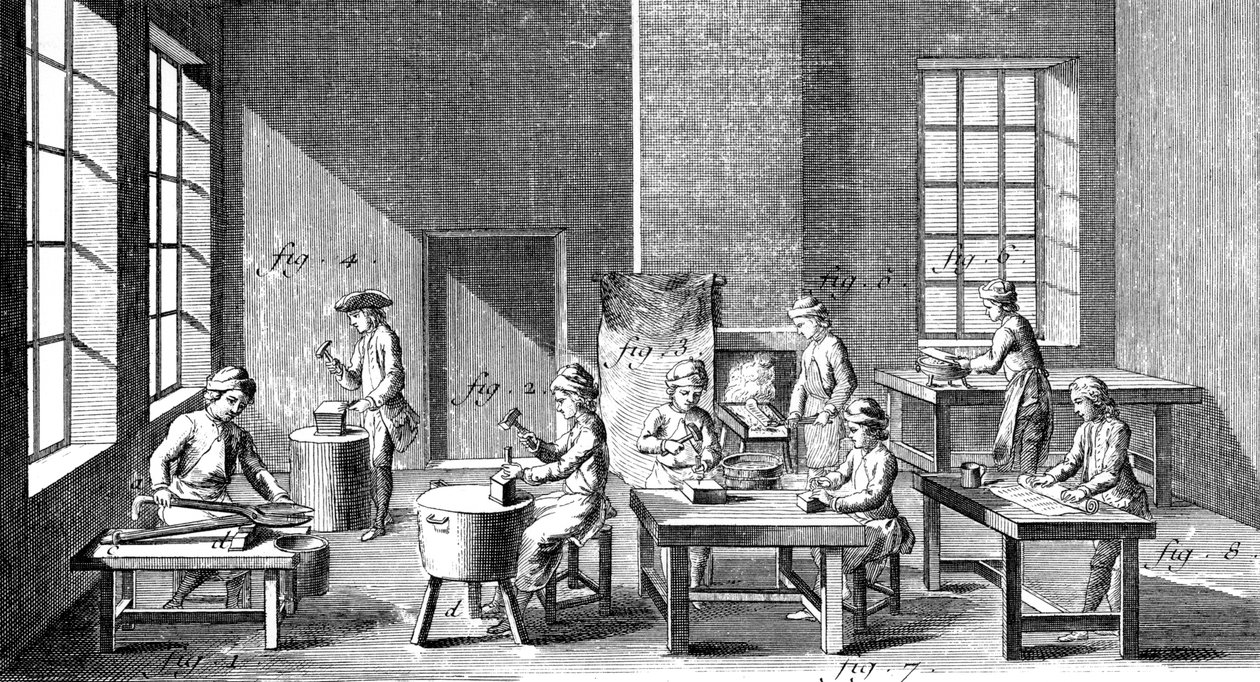 Nålefremstillingsværksted, 1751-1780 af Unbekannt