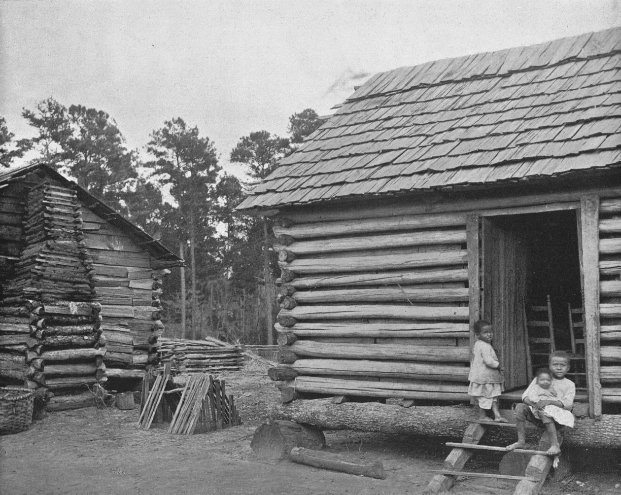 Negro Log Huts, Thomasville, Georgia, USA, c1900. af Unbekannt