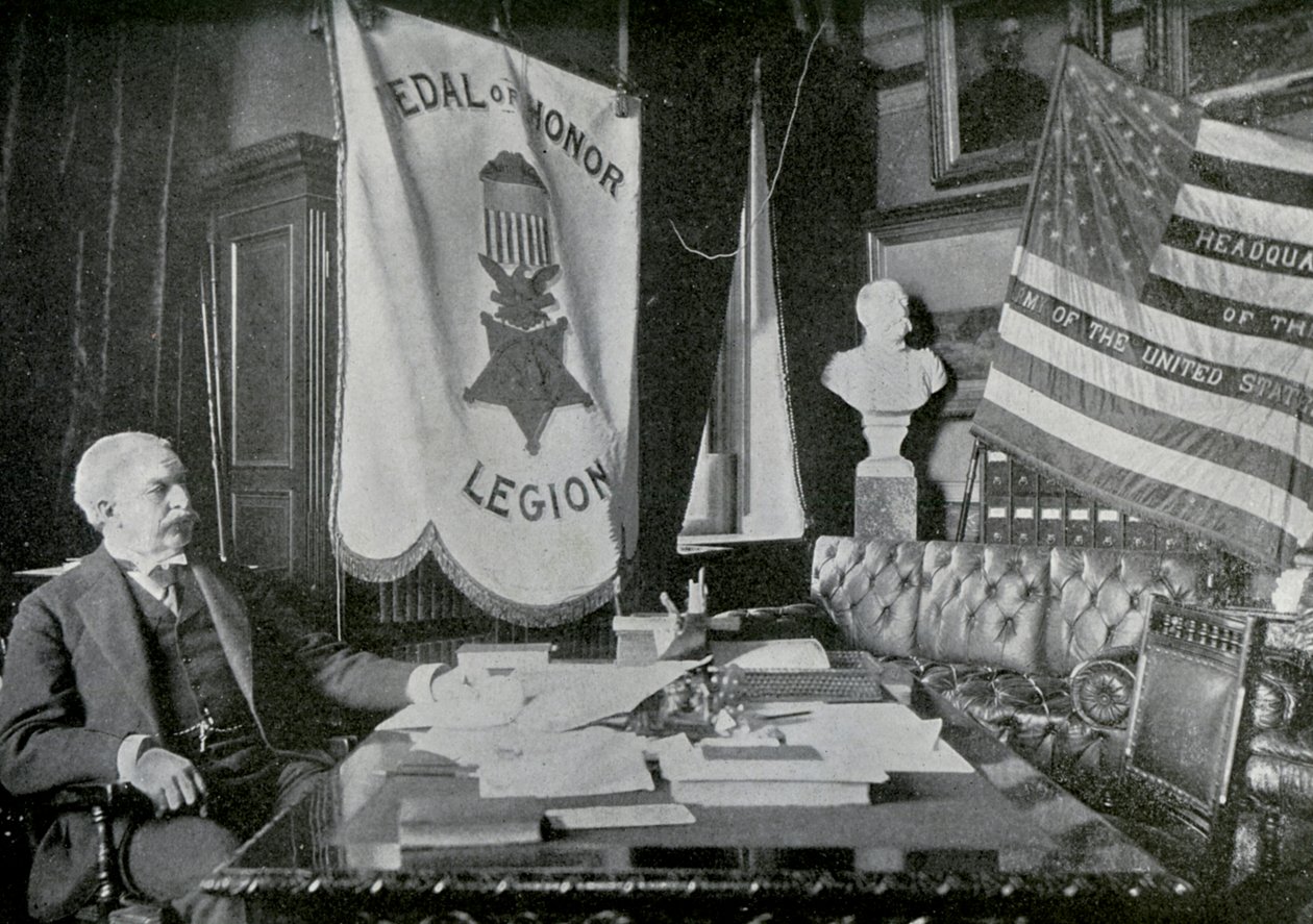 Nelson A Miles, US Army-general, ved sit hovedkvarter, 1898 af Unbekannt