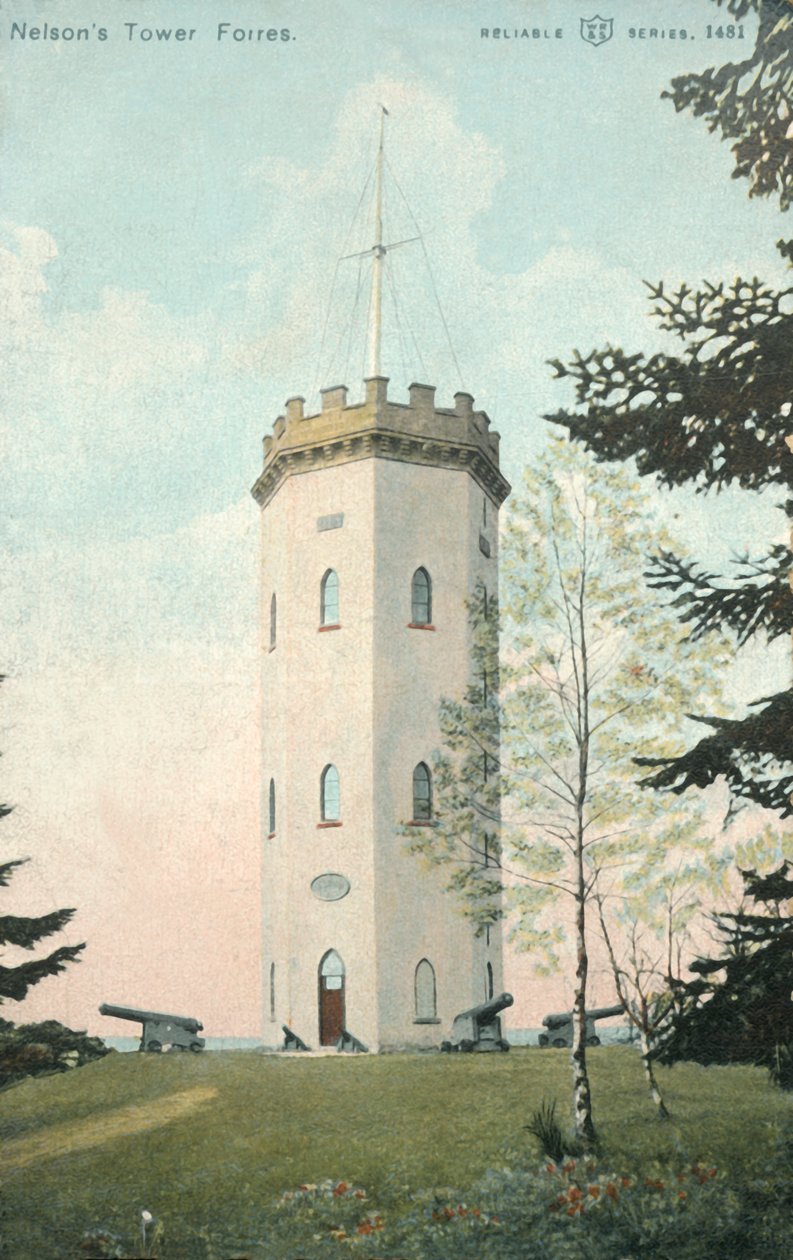 Nelsons Tower, Forres, slutningen af det 19.-begyndelsen af det 20. århundrede. af Unbekannt