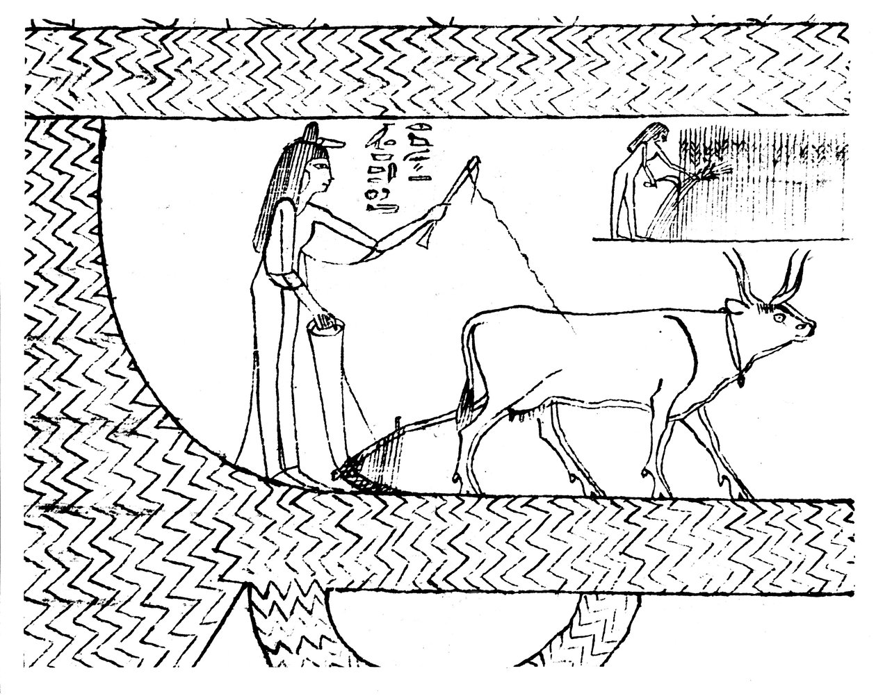 Nesitanebtashru pløjning og høst, c1025 f.Kr af Unbekannt