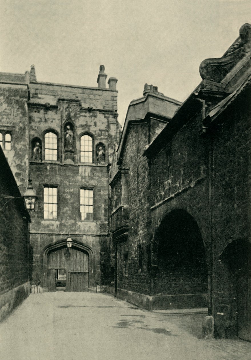 New College Gate and Lane, 1902. af Unbekannt