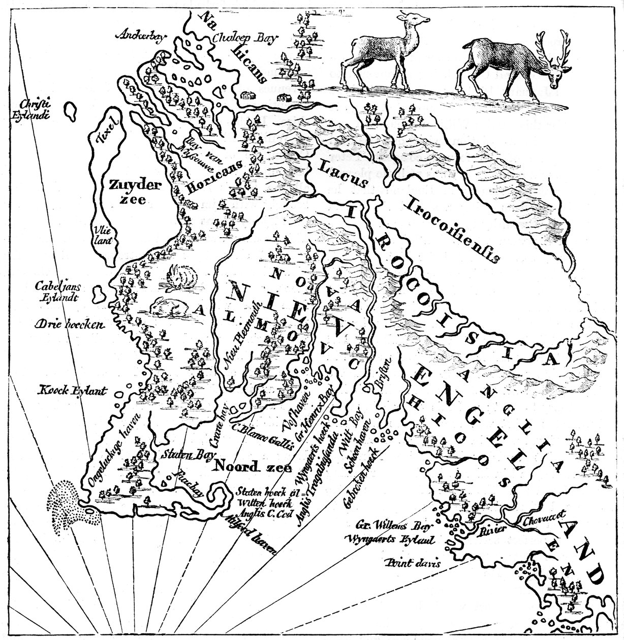 New England i 1660, c1880 af Unbekannt