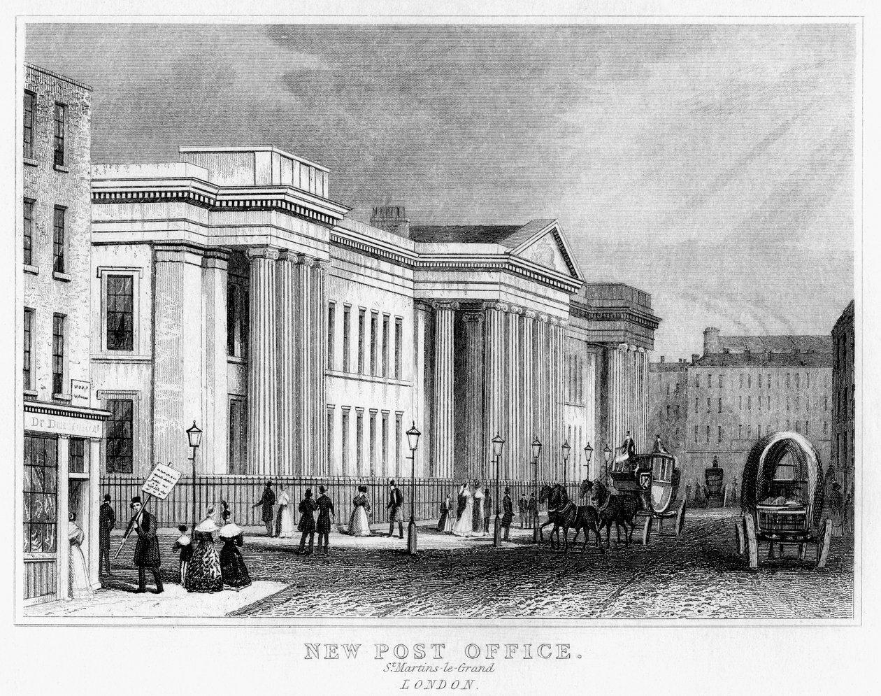 Nyt postkontor, St Martins le Grand, City of London, 1800-tallet af Unbekannt