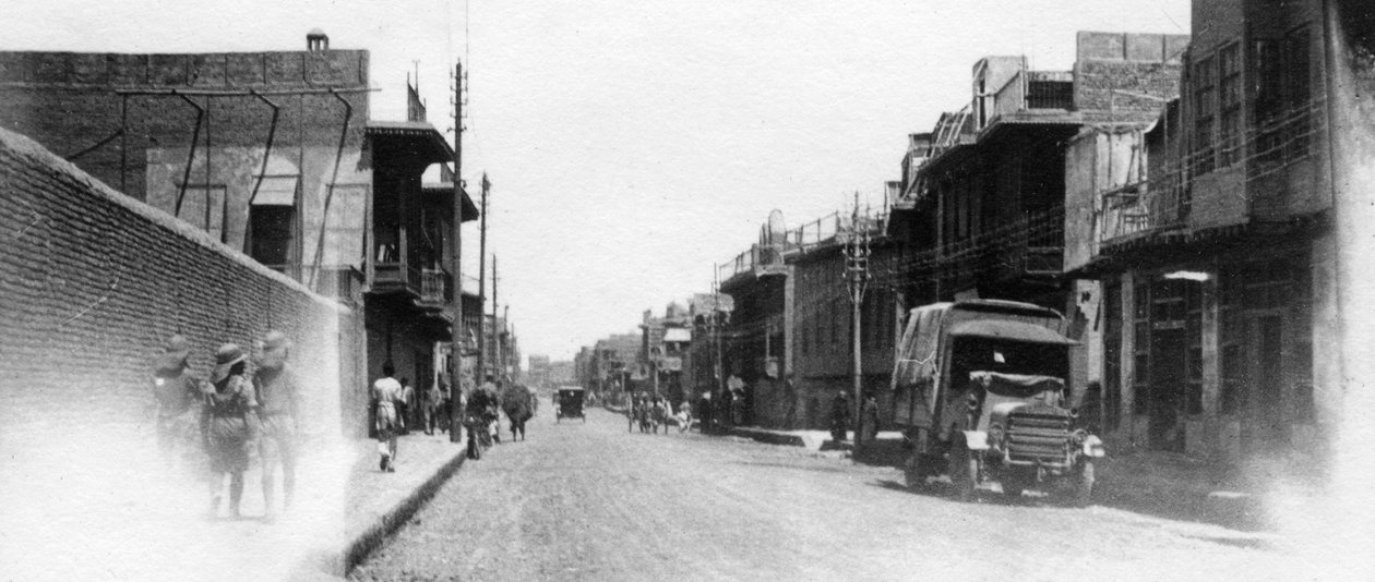 New Street, Bagdad, Mesopotamien, WWI, 1918 af Unbekannt
